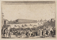 TvB G 4918
<br/>
Wagenrennen voor Palazzo Pitti ("Capricci")
<br/>
<em>Callot, Jacques (1592 - 1635)</em>